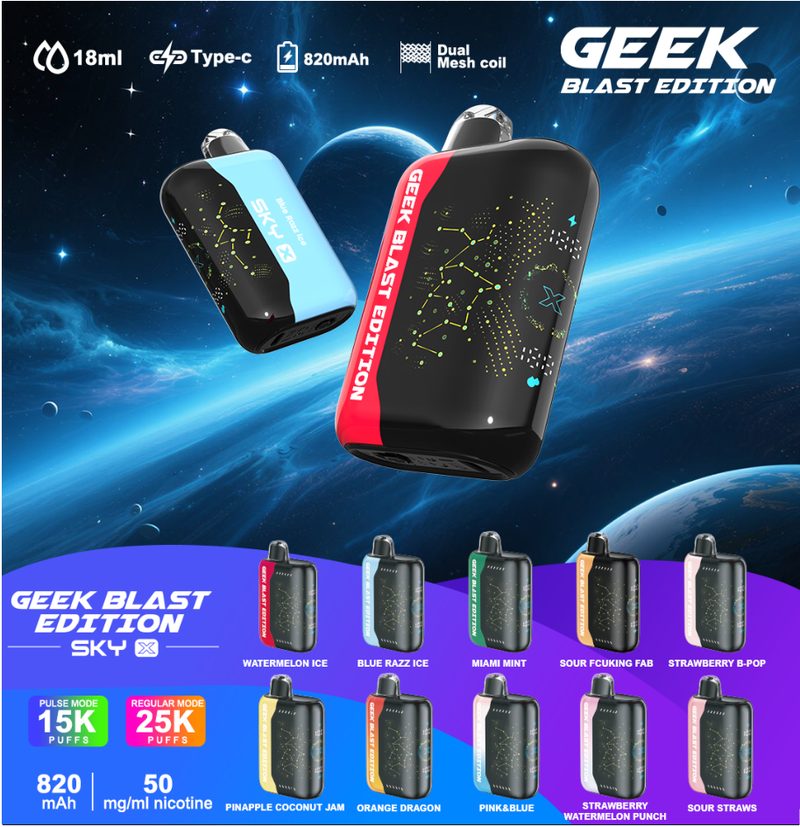 GEEK 블라스트 에디션 일회용 기기 25000퍼프